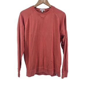 Peter Millar Mens Small Red Cotton Modal Crewneck Sweatshirt Soft Raglan Golf